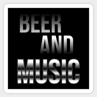 Beer and music // Txt Sticker